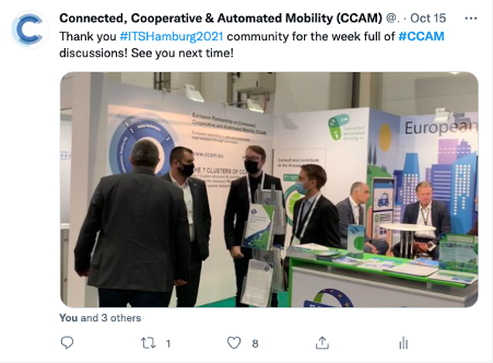 ITs Hamburg 2021 - photo of the CCAM ERTRAC stand