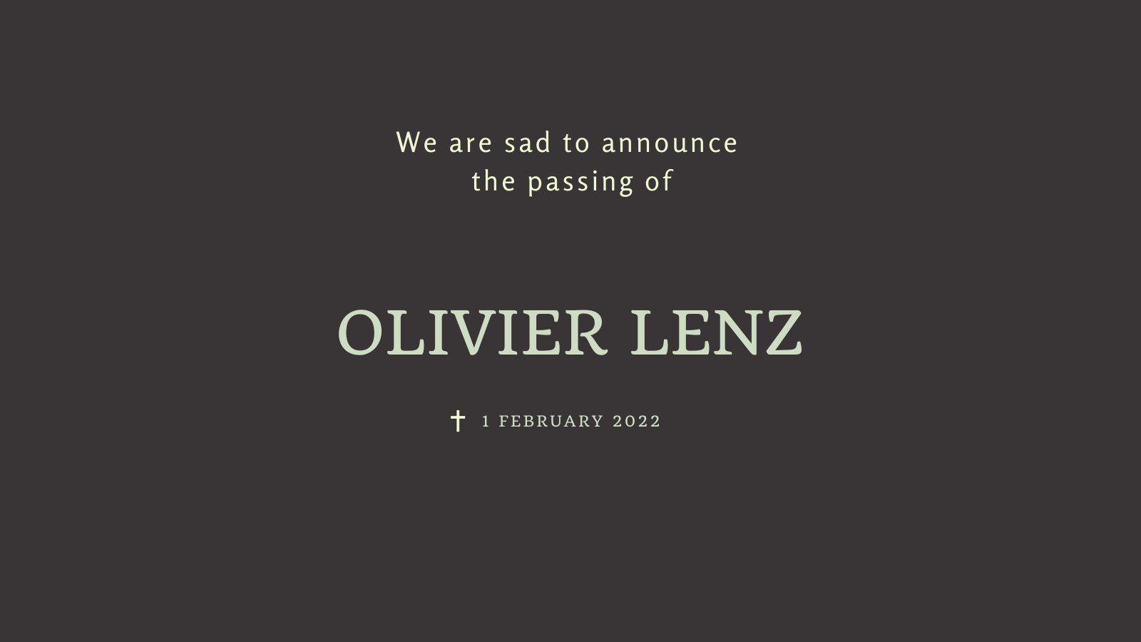 CCAM Partnership Board Delegate, Olivier Lenz has passed away