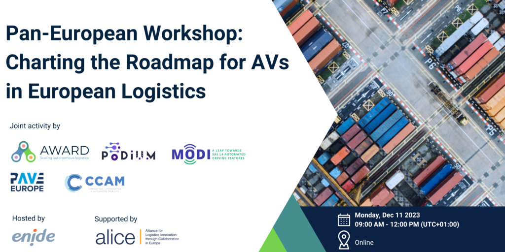 Online Workshop “Charting the Roadmap for Autonomous Vehicles in European Logistics”