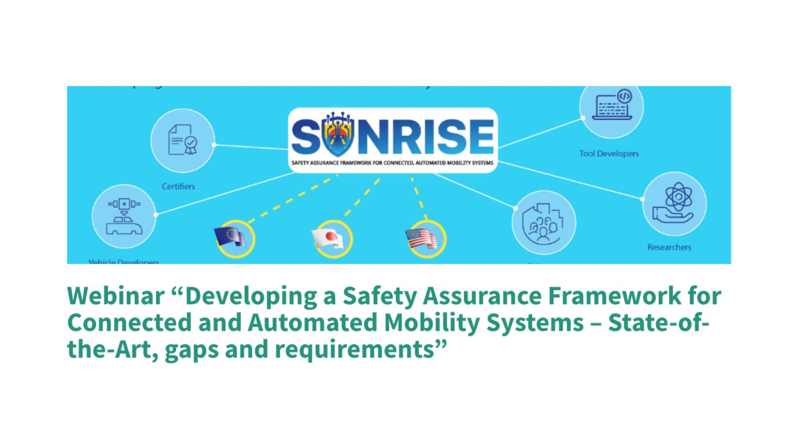 SUNRISE Project Inaugural Webinar – State-of-the-Art, gaps and requirements in developing a Safety Assurance Framework for CAM systems