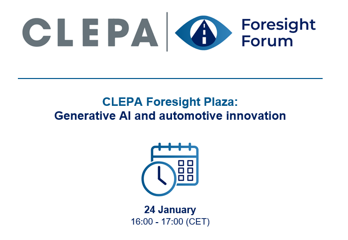 CLEPA Foresight Plaza webinar: Generative AI and automotive innovation 24/01