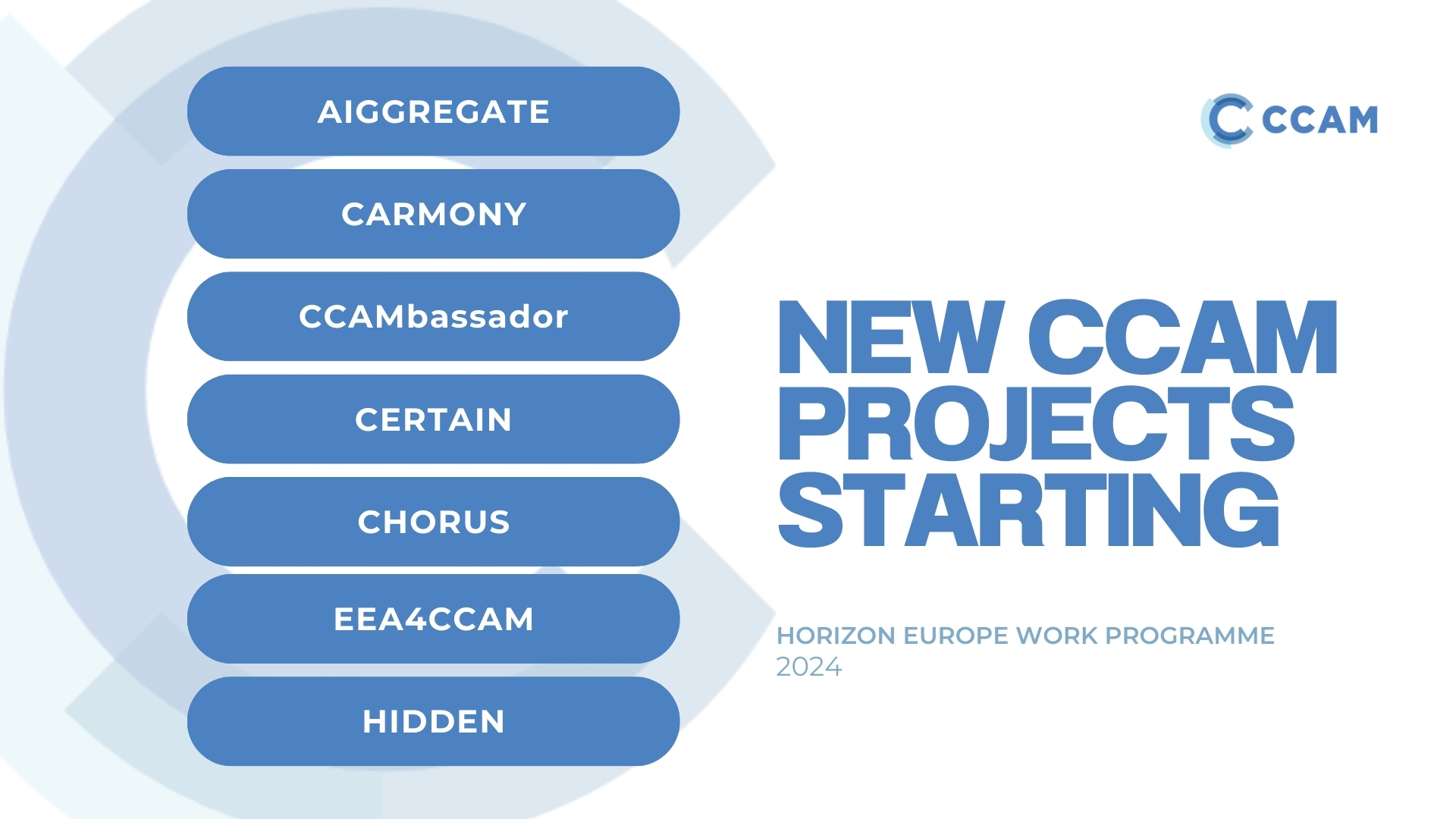 New CCAM Projects Selected Under the 2024 Work Programme