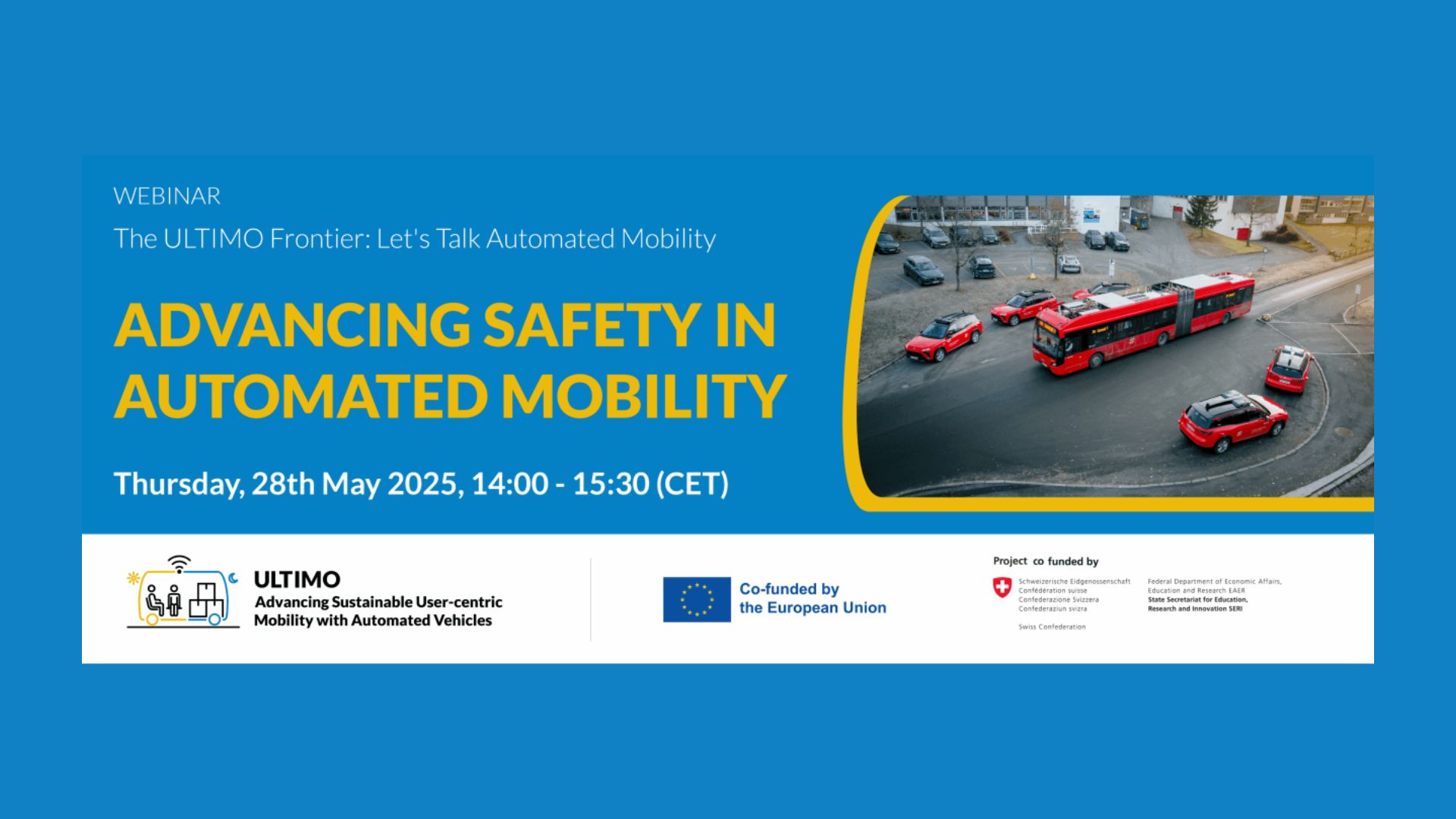 ULTIMO Upcoming Webinar: Advancing Safety in Automated Mobility