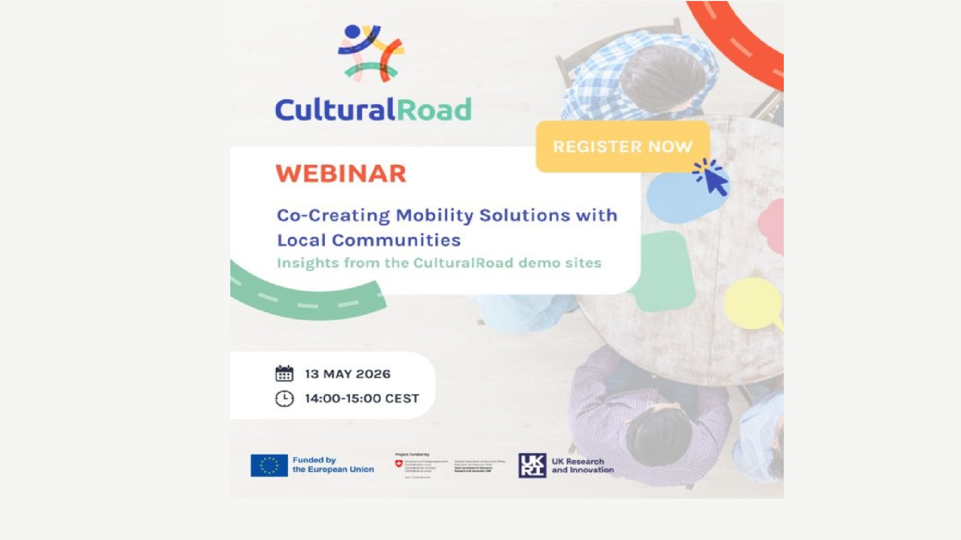 Webinar: Co-Creating Mobility Solutions with Local Communities – CulturalRoad Project